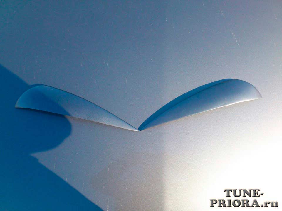 Реснички на фары на Лада Приора